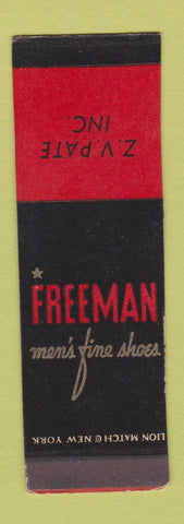 Matchbook Cover - Freeman Men's Shoes ZV Pate MISCUT SAMPLE