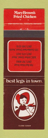 Matchbook Cover - Mary Brown's Fried Chicken Canada