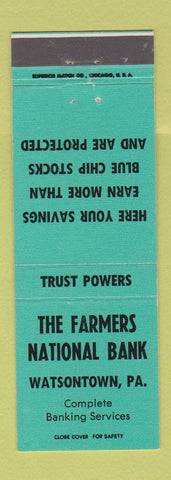 Matchbook Cover - Farmers National Bank Watsontown PA