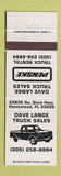 Matchbook Cover - Penske Truck Rentals Dave Lange Homestead FL