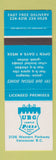 Matchbook Cover - UBG Pizza Vancouver BC