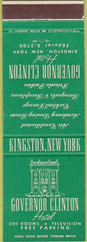 Matchbook Cover - Governor Clinton Hotel Kingston NY