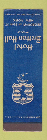 Matchbook Cover - Hotel Bretton Hall New York City SAMPLE