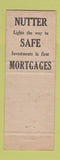 Matchbook Cover - Nutter Mortgage Service Philadelphia PA