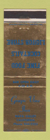 Matchbook Cover - Grape Vine Inn Napa Valley CA WEAR