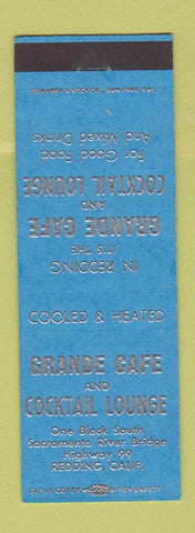 Matchbook Cover - Grande Cafe Cocktail Lounge Redding CA