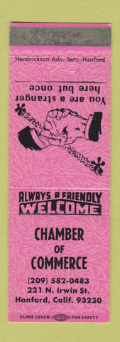 Matchbook Cover - Chamber of Commerce Hanford CA