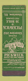 Matchbook Cover - Pickwick Golf Course Glenview IL SAMPLE low phone #