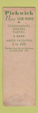 Matchbook Cover - Pickwick Golf Course Glenview IL SAMPLE low phone #