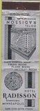 Matchbook Cover - Hotel Radisson Minneapolis MN