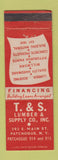 Matchbook Cover - T&S Lumber Patchogue NY
