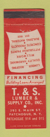 Matchbook Cover - T&S Lumber Patchogue NY