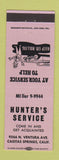 Matchbook Cover - Hunter's Ervice Gasitas Springs CA
