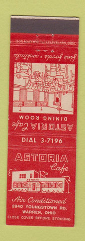 Matchbook Cover - Astoria Cafe Warren OH