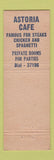 Matchbook Cover - Astoria Cafe Warren OH