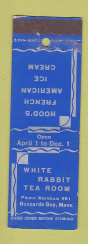 Matchbook Cover - White Rabbit Tea Room Buzzards Bay MA