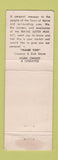 Matchbook Cover - Maine Super Market Grocery Wausau Highway WI? WEAR
