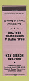 Matchbook Cover - Kay Gibson Real Estate Whittier CA
