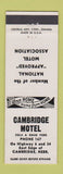 Matchbook Cover - Cambridge Motel NE low phone #