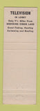 Matchbook Cover - Cambridge Motel NE low phone #