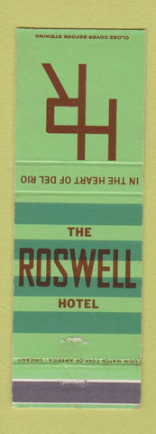 Matchbook Cover - Roswell Hotel Del Rio TX