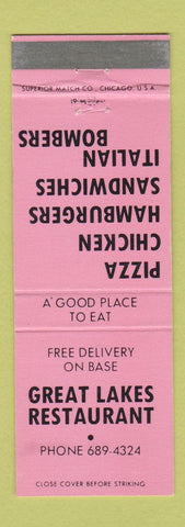 Matchbook Cover - Great Lakes Restaurant Pizza WEAR