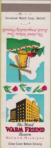 Matchbook Cover - Ward Friend Hotel Holland MI