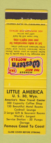 Matchbook Cover - Little America Travel Center motel oil gas WY