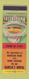 Matchbook Cover - Garcia's Nopal Mexican Restaurant WEAR