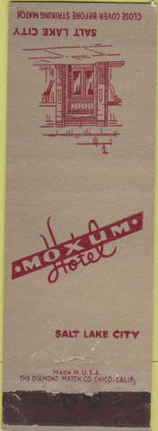 Matchbook Cover - Hotel Moxum Salt Lake City UT