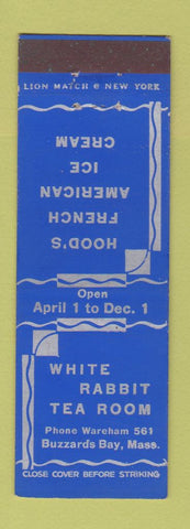 Matchbook Cover - White Rabbit Tea Room Buzzards Bay MA