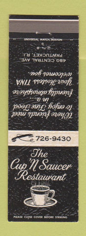 Matchbook Cover - The Cup n Saucer Restaurant Pawtucket RI