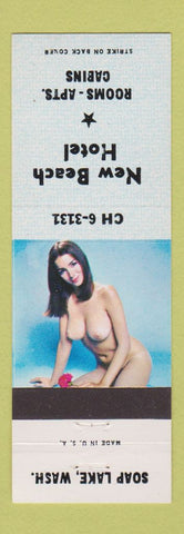 Matchbook Cover - New Beach Hotel Soap Lake WA pinup