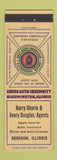 Matchbook Cover - Harry Oberle & Avery Douglas Insurance Annawan IL