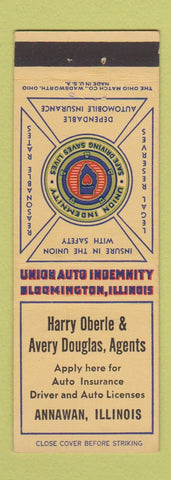 Matchbook Cover - Harry Oberle & Avery Douglas Insurance Annawan IL