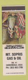 Matchbook Cover - Mount Sopris Gas Oil Carbondale Colorado