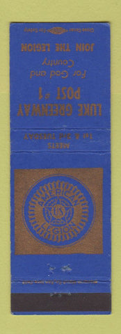 Matchbook Cover - American Legion Luke Greenway Post Phoenix AZ