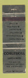 Matchbook Cover - Cobleskill Lanes bowling Motel NY GOLD WEAR