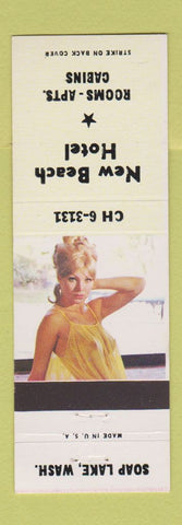 Matchbook Cover - New Beach Hotel Soap Lake WA pinup