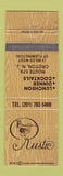 Matchbook Cover - Pfenniger's Rustic Restaurant Croton NJ WEAR