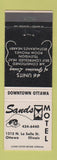 Matchbook Cover - Sands Motel Ottawa IL