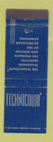 Matchbook Cover - Technicolor Movies film