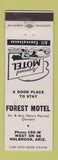 Matchbook Cover - Forest Motel Holbrook AZ Route 66