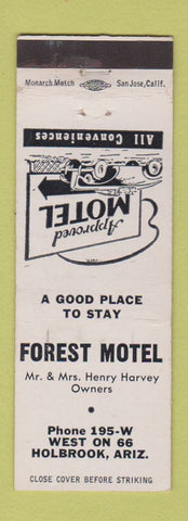 Matchbook Cover - Forest Motel Holbrook AZ Route 66