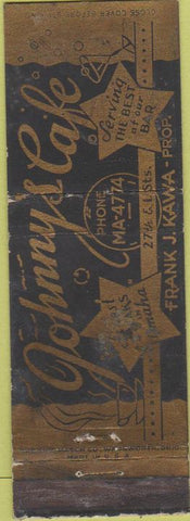 Matchbook Cover - Johnny's Cafe Omaha NE WORN