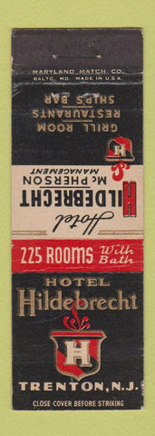 Matchbook Cover - Hotel Hildebrecht Trenton NJ