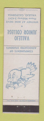 Matchbook Cover - Vallejo Junior College CA