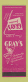 Matchbook Cover - Gray's Jewelers Tulsa OK