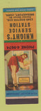 Matchbook Cover - Knight's Service oil gas Bridgeport CT pinup