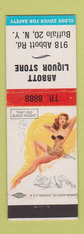 Matchbook Cover - Abbott Liquor Store Buffalo NY pinup